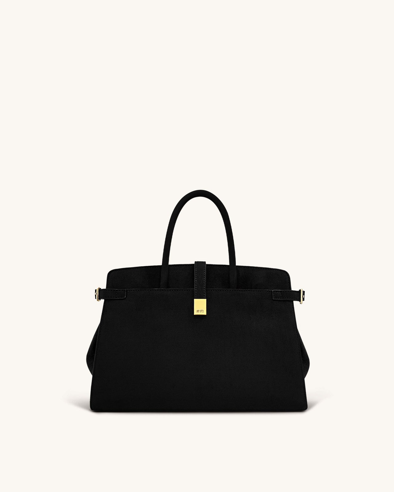 Saige Faux Suede Tote Bag - Black