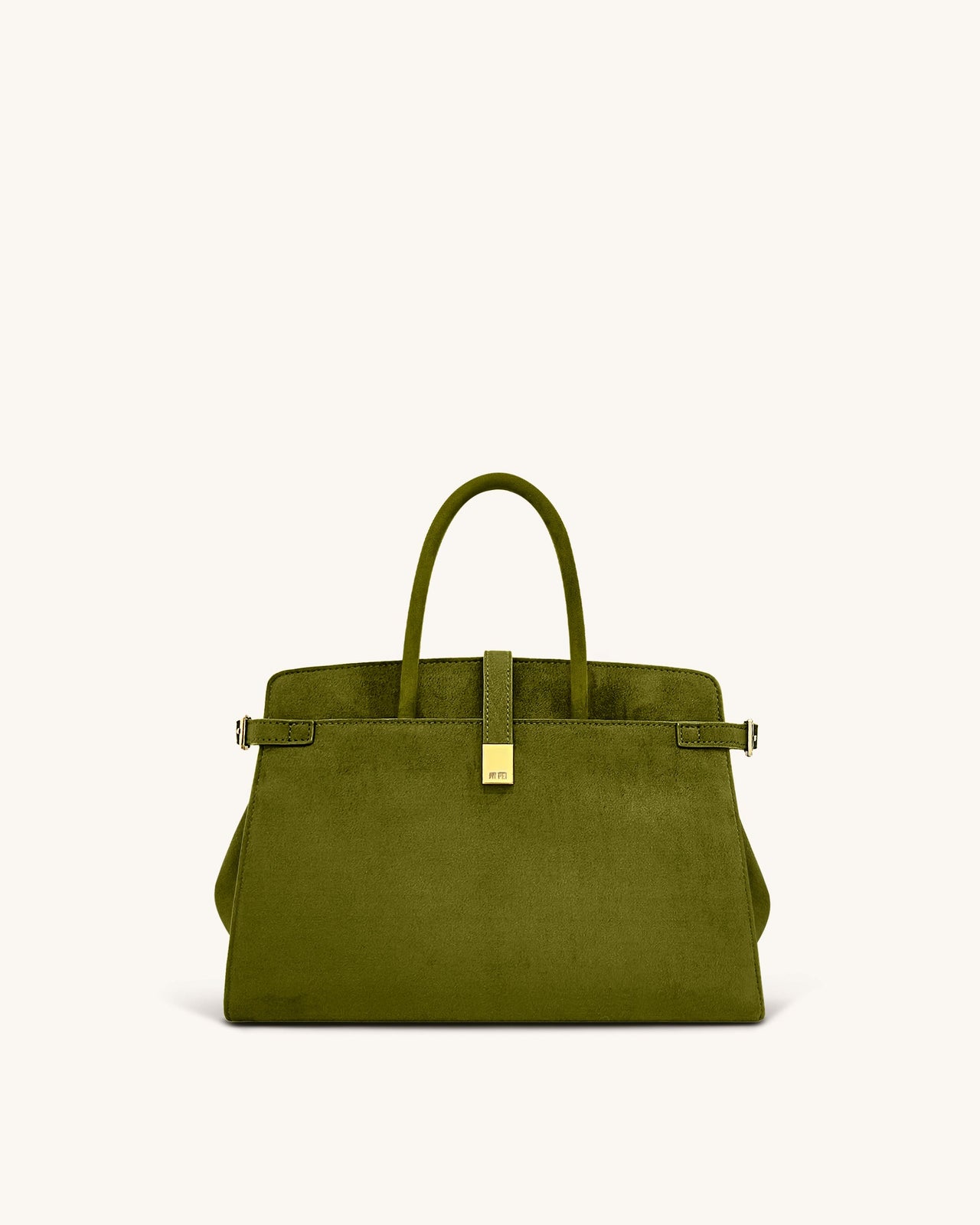Saige Faux Suede Tote Bag - Olive Green