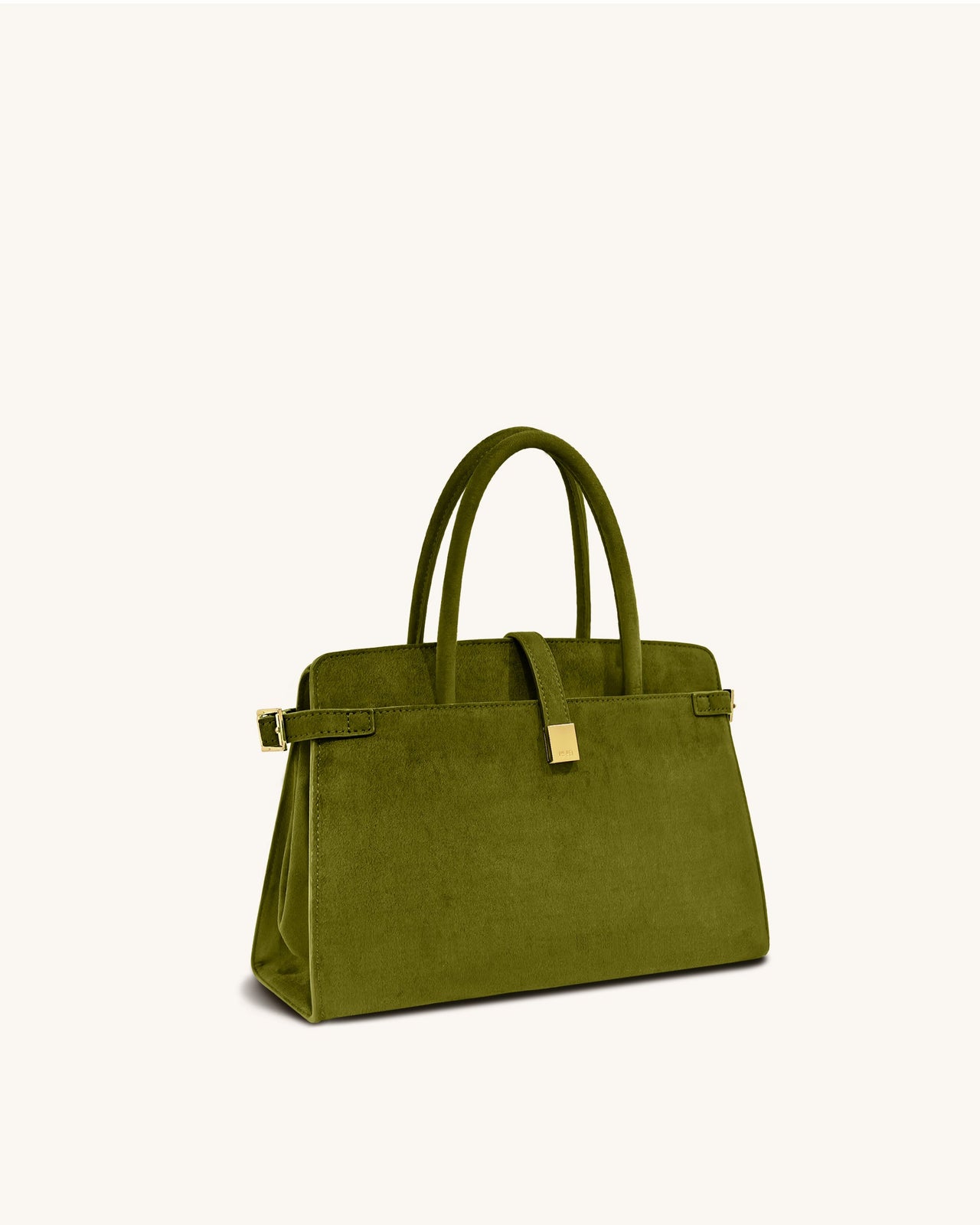 Saige Faux Suede Tote Bag - Olive Green