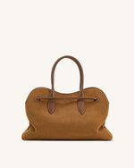 Adele Metal Rope Knot Tote Bag - Caramel Brown