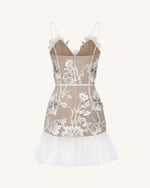 Floral Sling Mini Dress - White