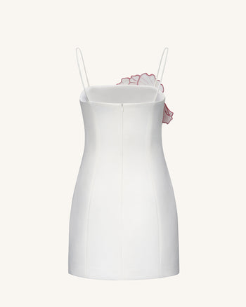 Iris Appliqué Mini Dress - White