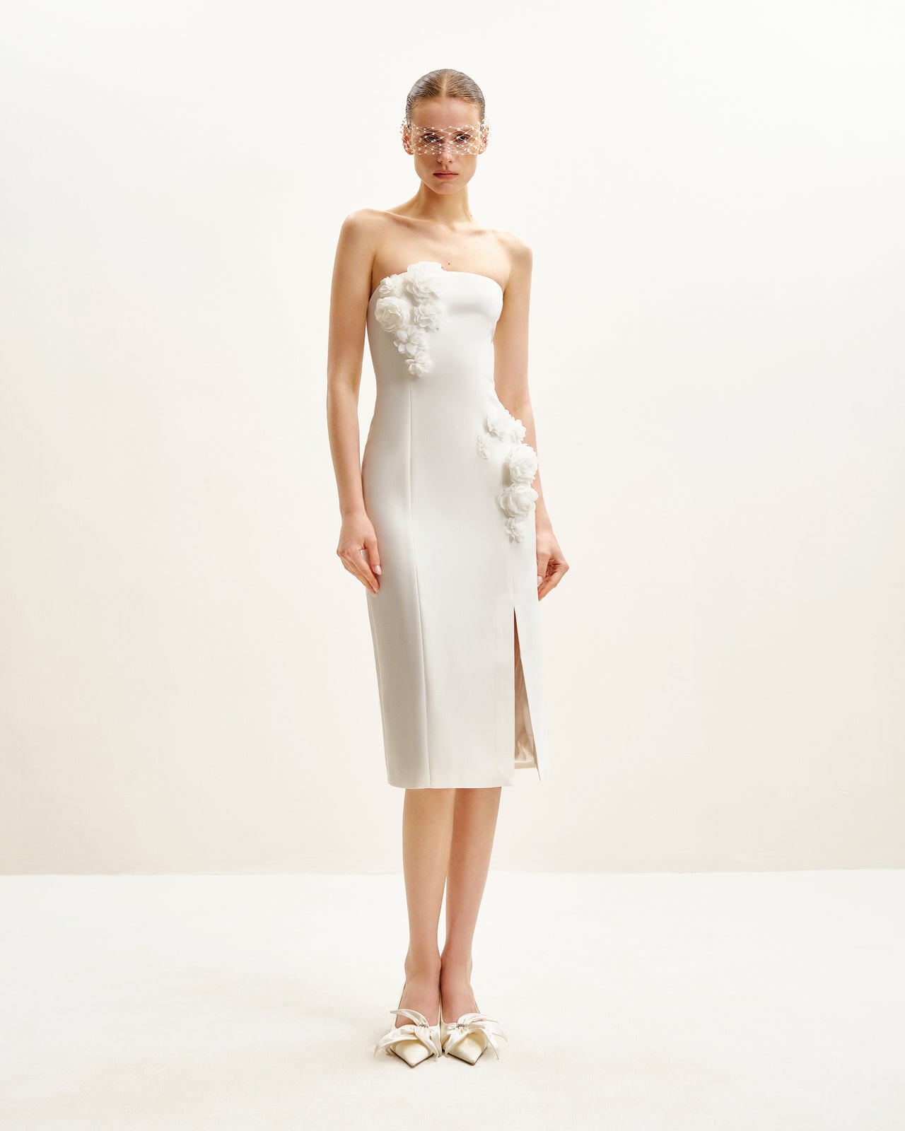 Petal Perfection Cocktail Dress - White