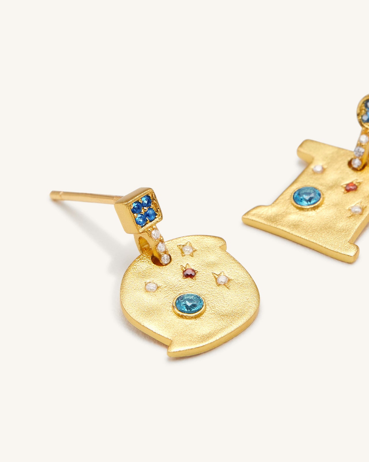 Cosmos Earrings - 18ct Gold Plated & Multicolor Zircon