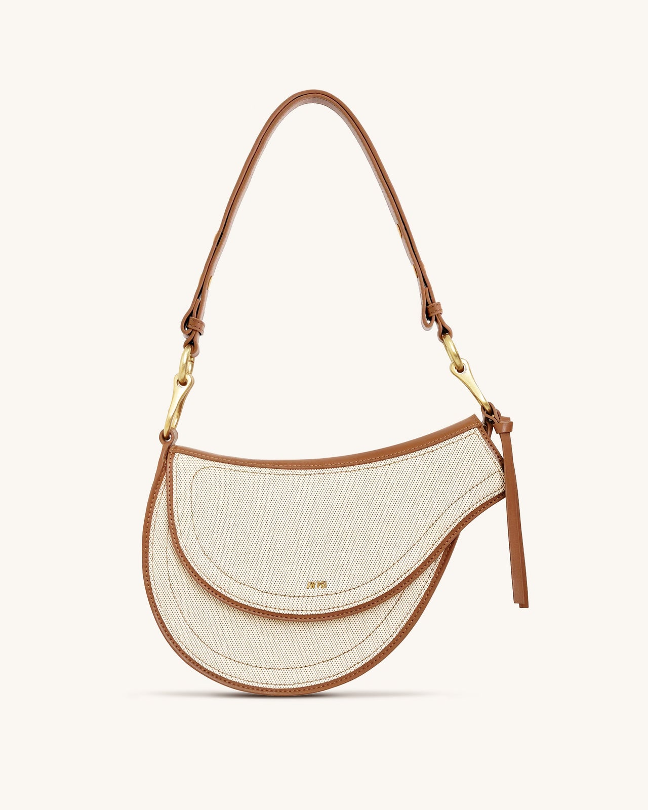 Ashlie Crossbody Bag - Brown Canvas