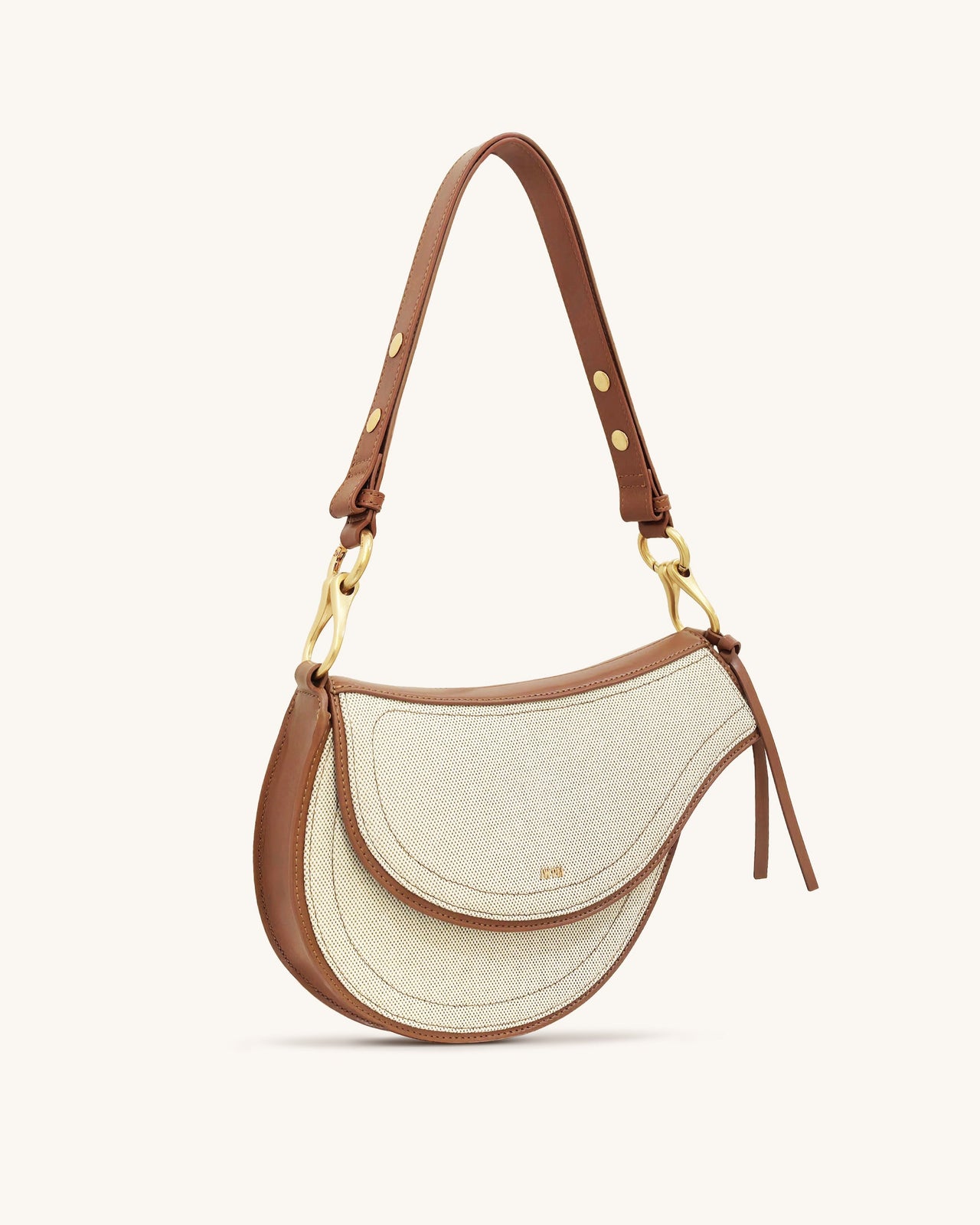 Ashlie Crossbody Bag - Brown Canvas