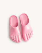 Hayley Toe Model Flat Mules - Pink