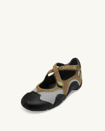 Caitlin Mesh Cut-out Sneakers - Brown