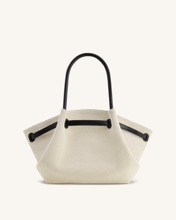 Hana Medium Tote Bag - Black Canvas
