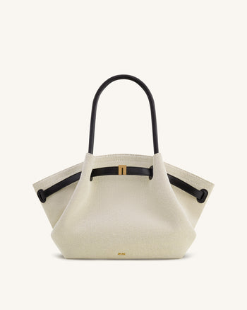 Hana Medium Tote Bag - Black Canvas