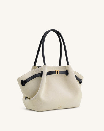 Hana Medium Tote Bag - Black Canvas