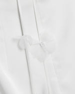 Floral Ruched Halter Mini Dress - White