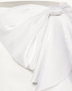 Cascading Bow Mini Skirt - White