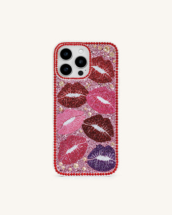 Kiss of Glamour Phone Case - Multicolor Red