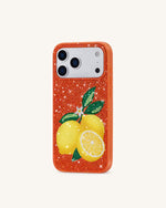 Lemon Artificial Crystal Phone Case - Orange