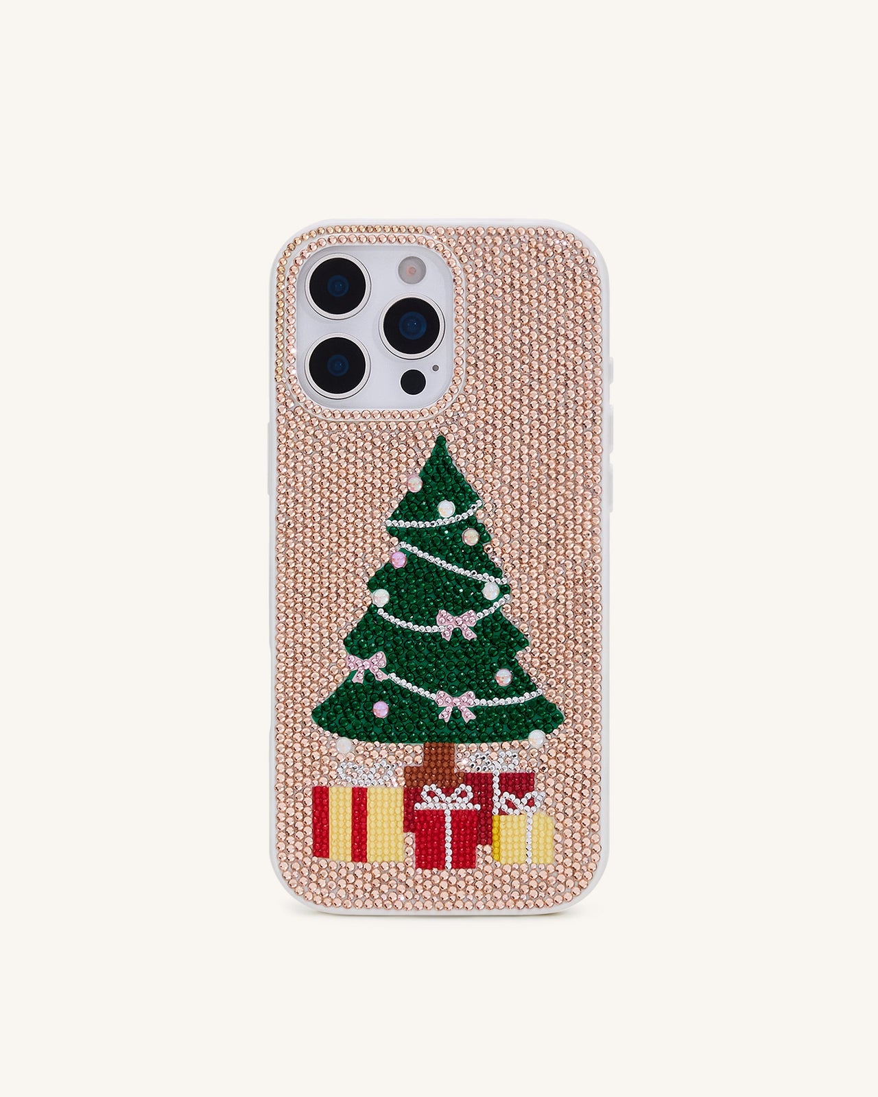 Christmas Tree Bling Phone Case - Gold