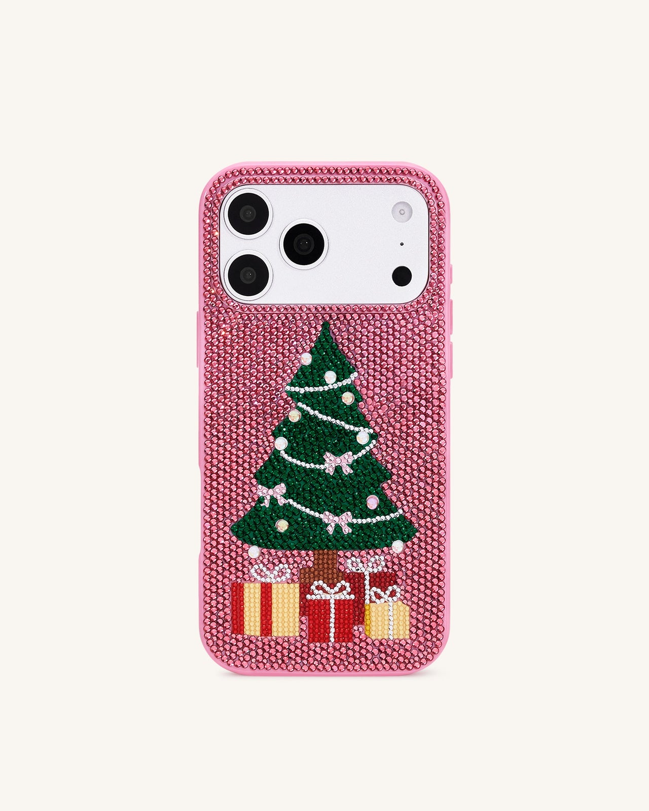 Christmas Tree Bling Phone Case - Pink