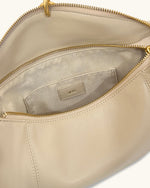 Jayla Metal Pendant Embellished Shoulder Bag - Khaki