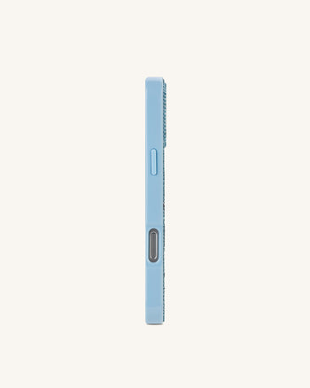 Orca Pair Artificial Crystal Phone Case - Light Blue
