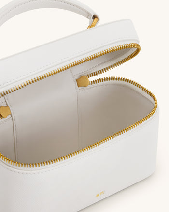 Cleo Box Shape Top Handle Bag - Off-white