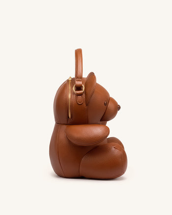 Teddy Bear Novelty Crossbody Bag - Brown