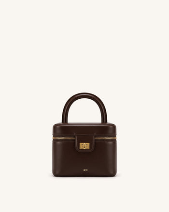 Cosima Vanity Case - Chocolate Brown
