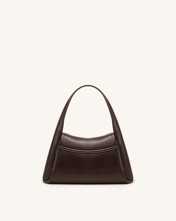 Carmen Flap Top Handle Bag - Dark Brown