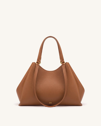 Virelia Double Handle Tote Bag - Cognac