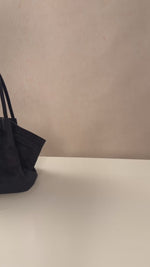 Hana Medium Faux Suede Tote Bag - Black
