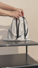 Cleo Artificial Crystal Box Shape Top Handle Bag - Champagne