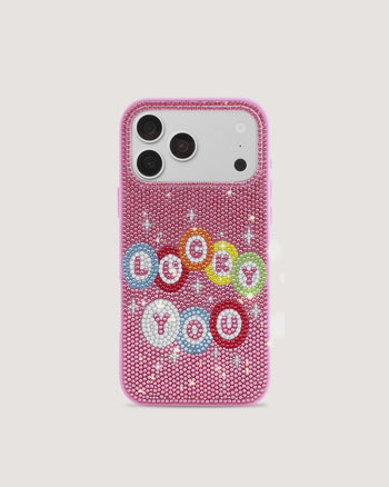 Lucky You Artificial Crystal Phone Case - Pink