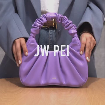 Gabbi Ruched Hobo Handbag - Purple