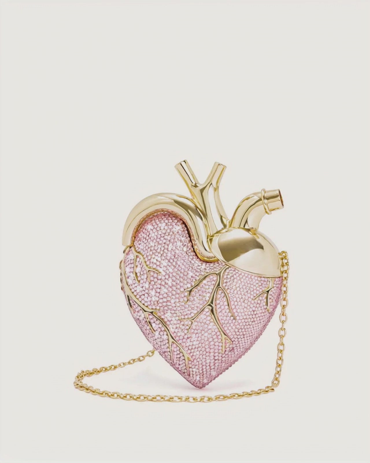 ✨極美品✨ crystal heart clutch パーティーバッグ f449b1551af949148fe08a0eb15edd