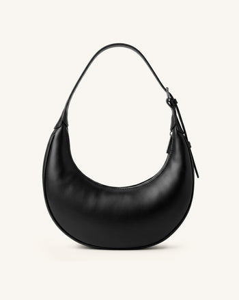 Althea Studded Hobo Bag - Black