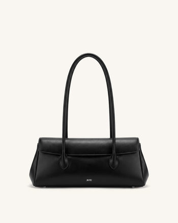 Solenne East-West Shoulder Bag - Black