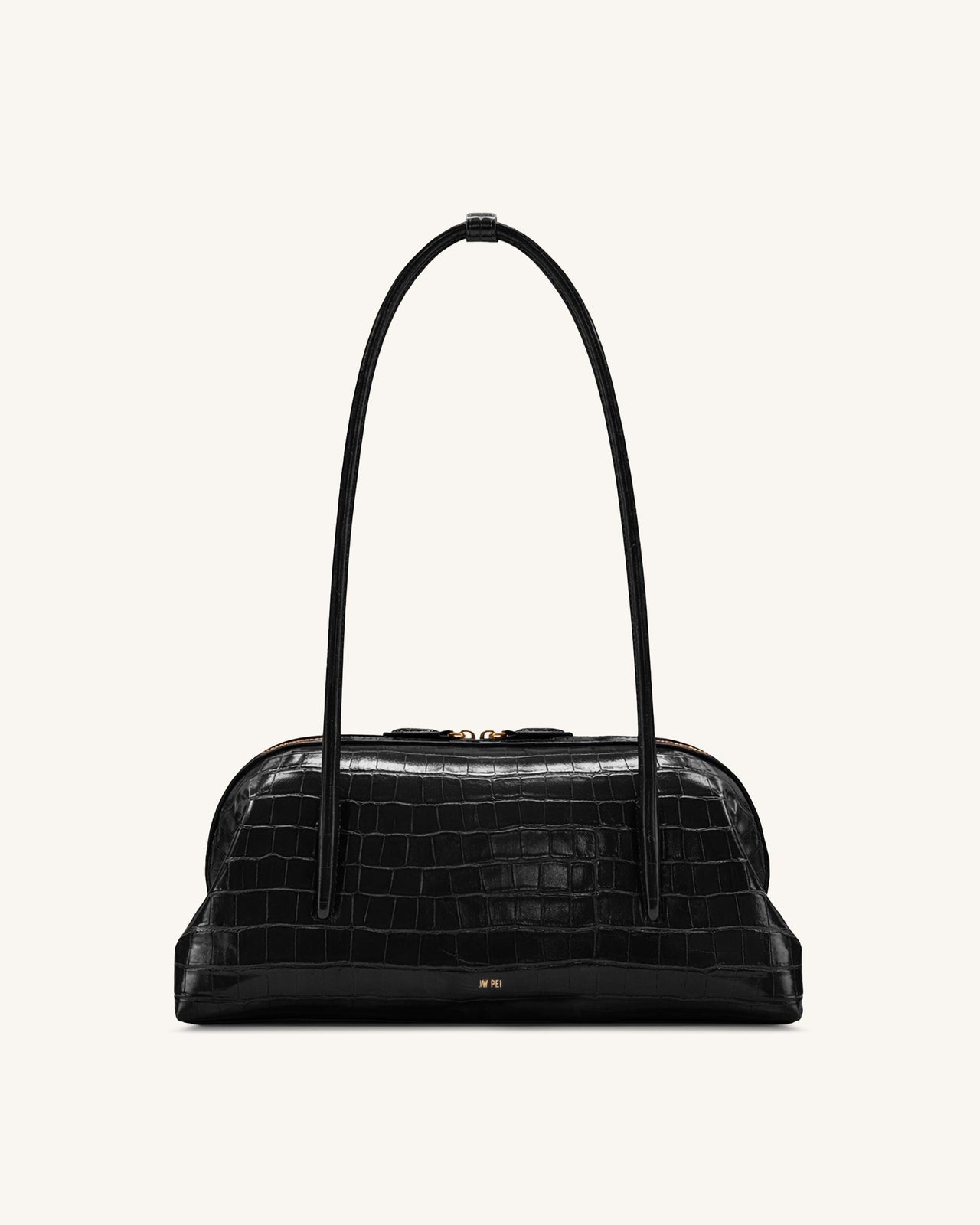 Aveline Shoulder Bag - Black Croc