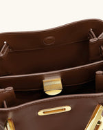 Charlene Double Buckle Hobo Bag - Brown