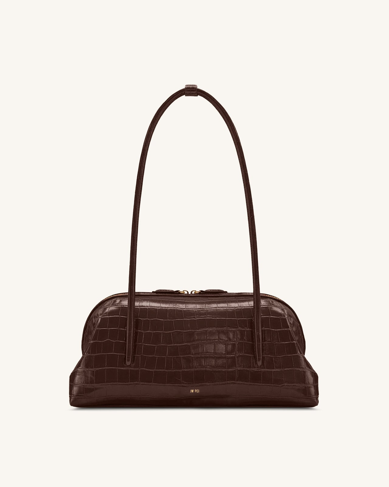 Aveline Shoulder Bag - Cocoa Brown Croc