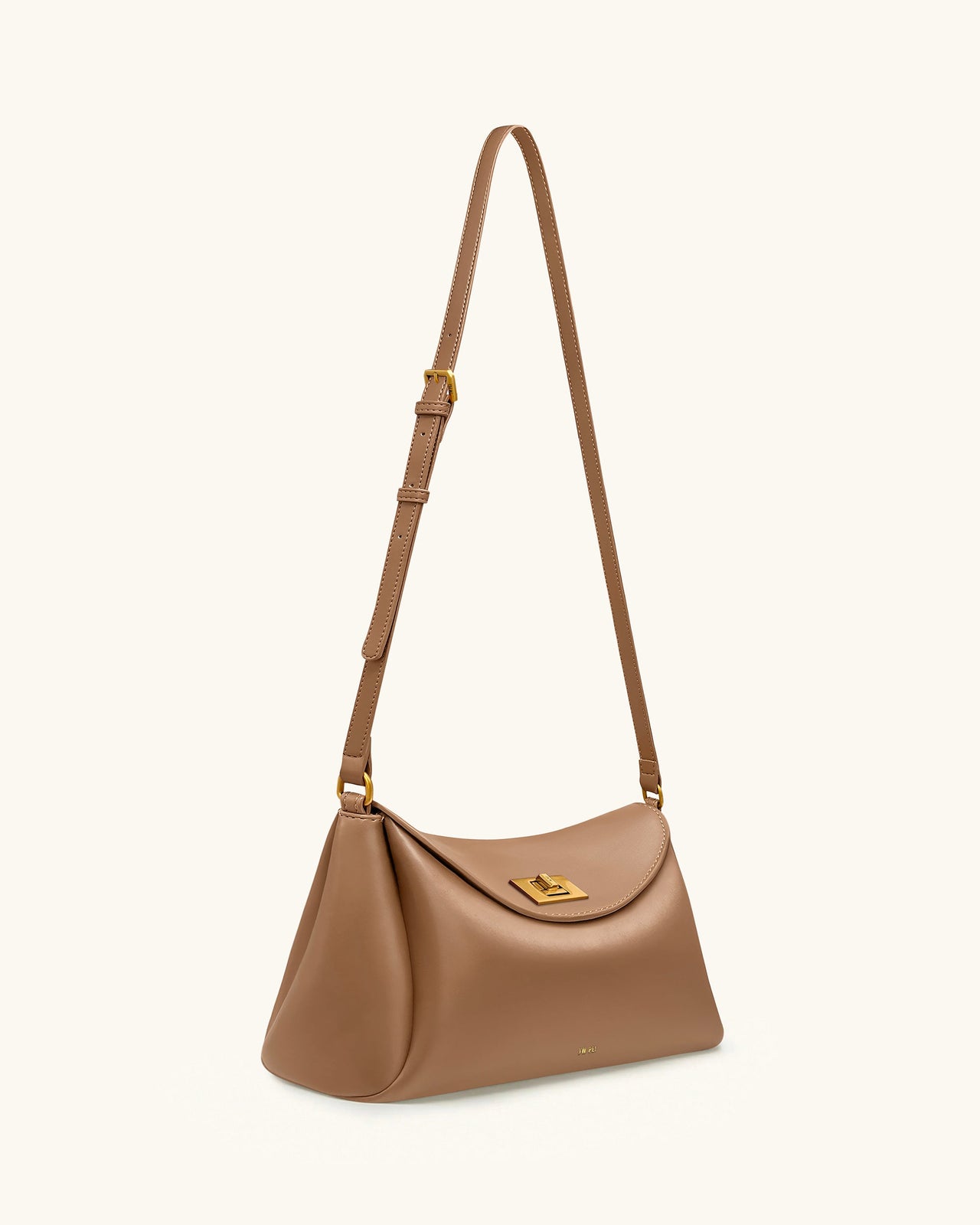 Greta Twist-Lock Crossbody Bag - Brown