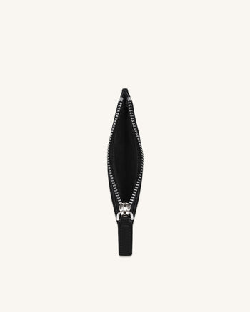 Seren Zipped Card Case - Black