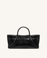 Maeve Dachshund Metal Charm Tote Bag - Black
