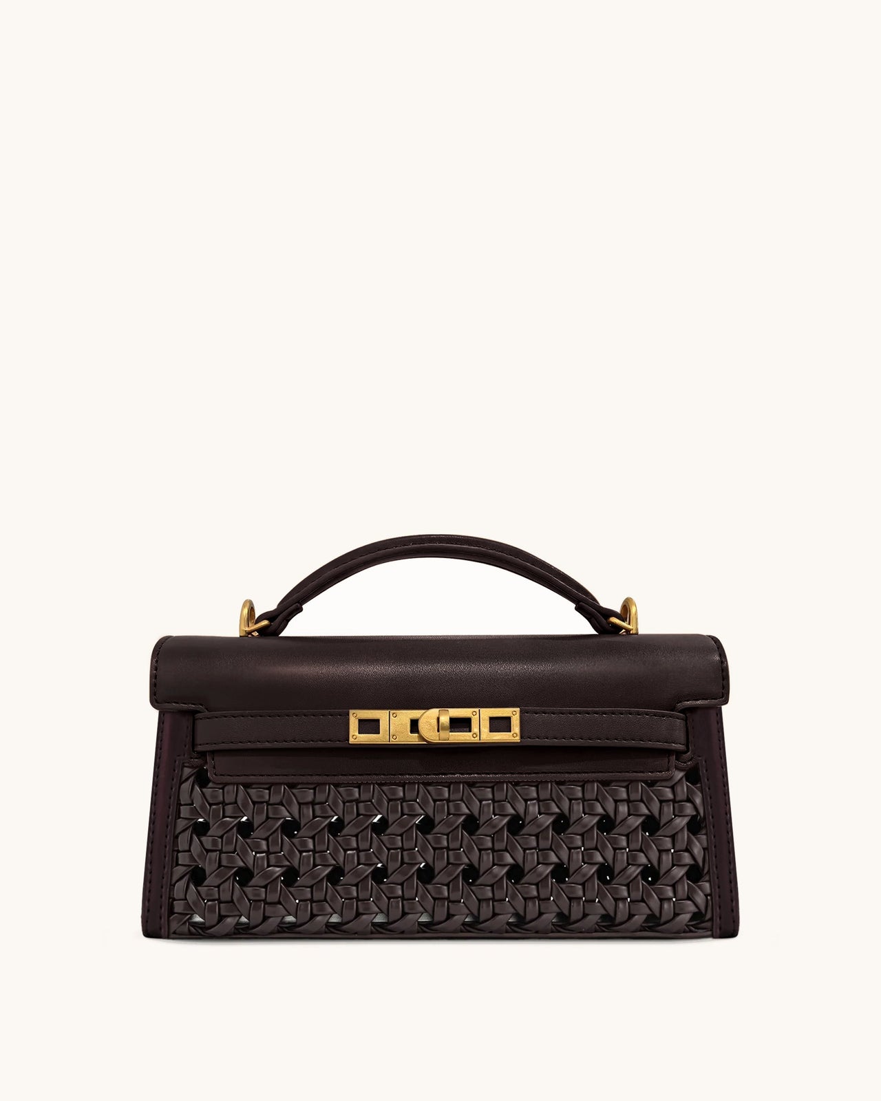 Noor Top Handle Bag - Dark Red