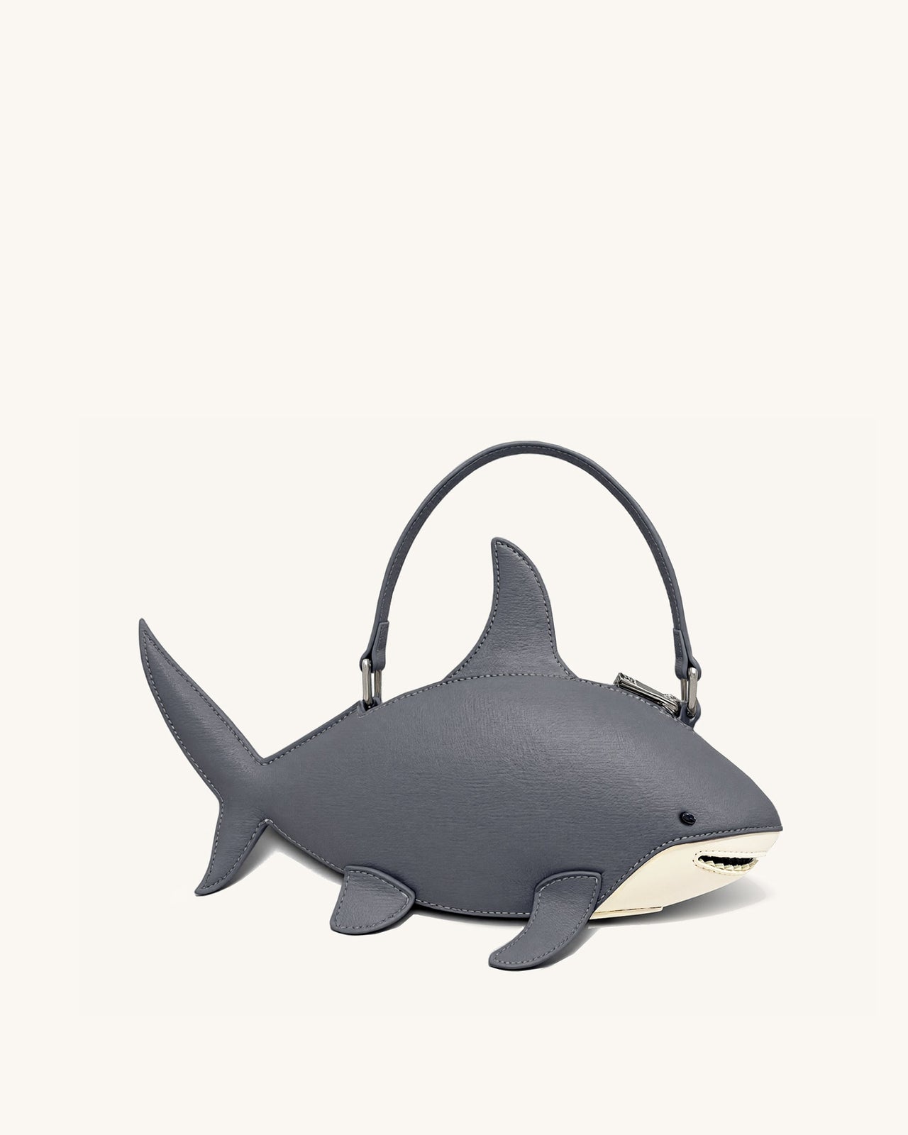 Nerys Shark Look Top Handle Bag - Grey