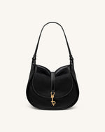 Arla Small Hobo Bag - Black Pebbled