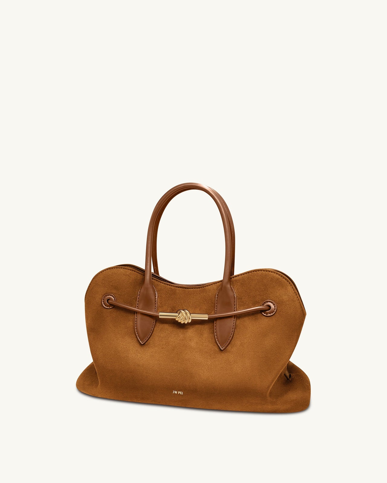 Adele Metal Rope Knot Tote Bag - Caramel Brown