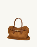 Adele Metal Rope Knot Tote Bag - Caramel Brown