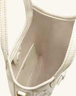 Brooke Mini Belted Embellished Orchid Beaded Top Handle Bag - Ivory