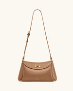 Greta Twist-Lock Crossbody Bag - Brown