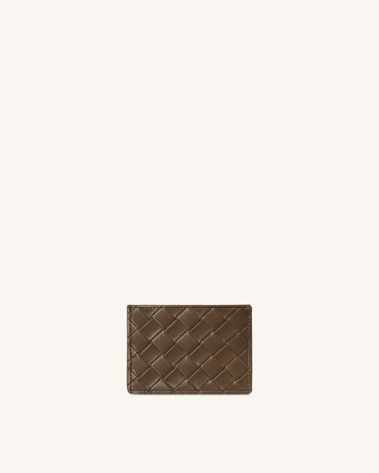 Woven Texture Card Holder - Cocoa Brown