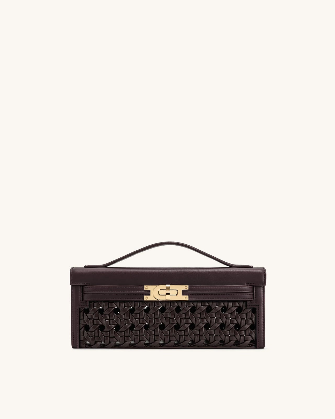Bria Structured Top Handle Bag - Dark Red